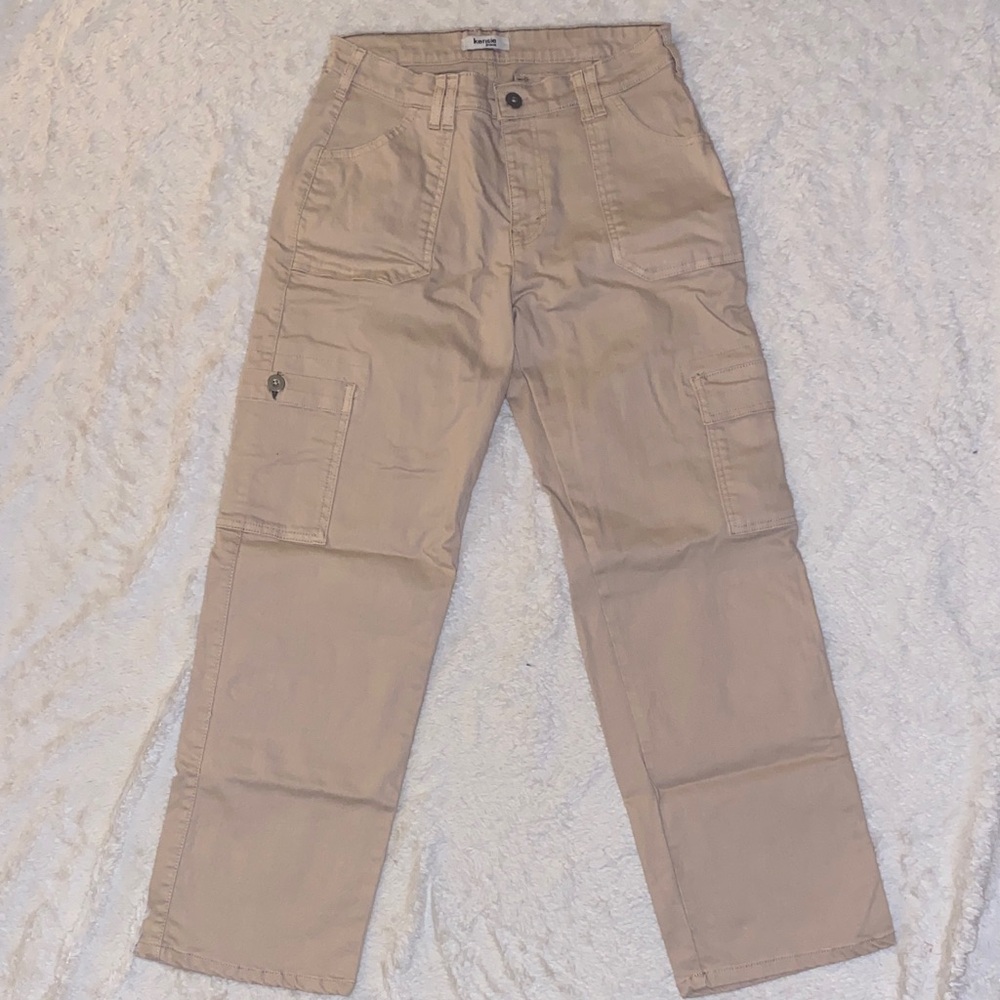 Kensie SZ 4/27 Cargo Pants in Light Tan with 6 Pockets NWOT